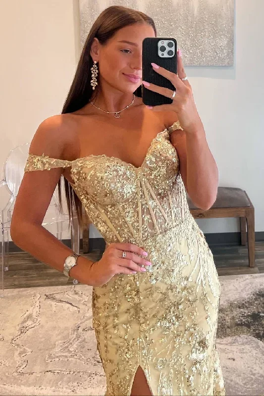 off-the-shoulder-gold-sequin-corset-mermaid-prom-dress-with-slit