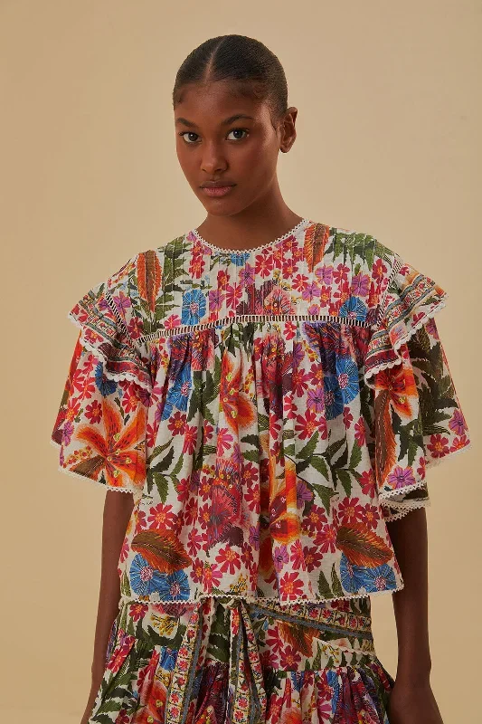 Off-White Tropical Yard Blouse