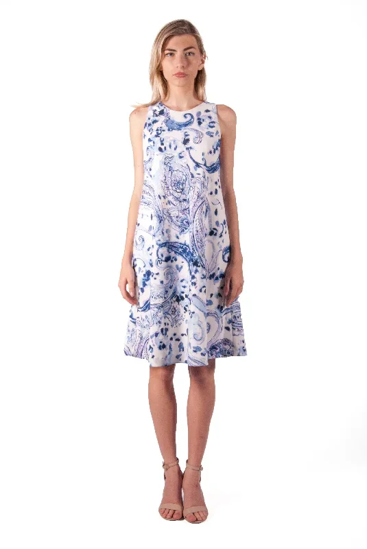 RALPH LAUREN-PAISLEY SHIFT DRESS