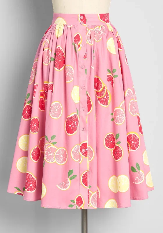 Pink Citrus Punch Swing Skirt