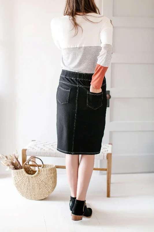 piper-knee-length-knit-denim-skirt