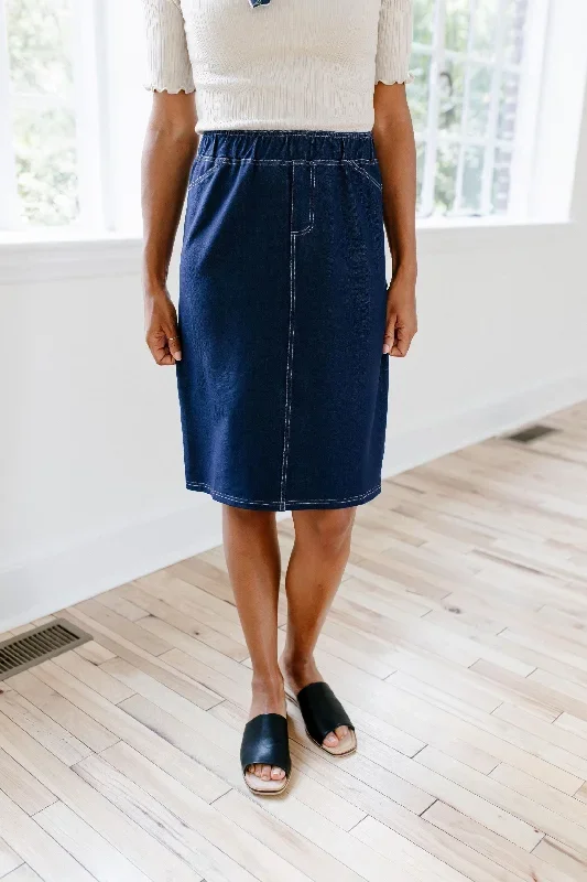 piper-knee-length-knit-denim-skirt