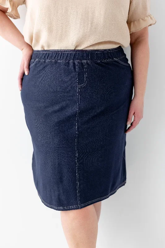 piper-knee-length-knit-denim-skirt