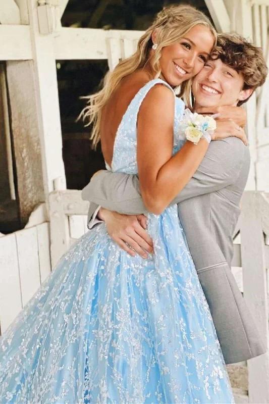 princess-light-blue-lace-v-neck-backless-a-line-prom-dress