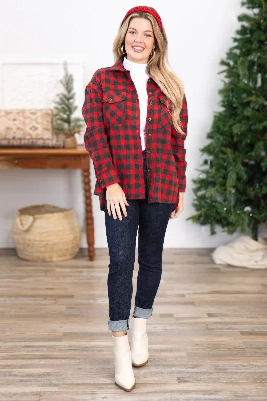 red-and-grey-buffalo-plaid-button-up-top