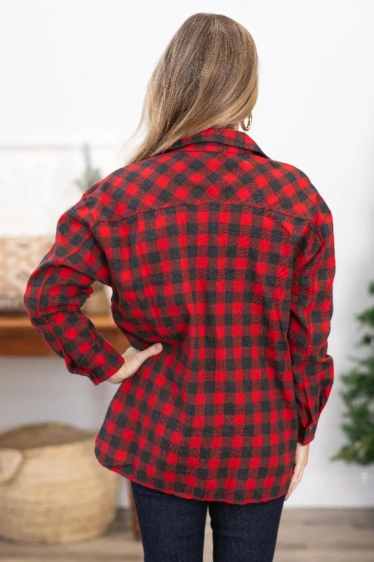 red-and-grey-buffalo-plaid-button-up-top