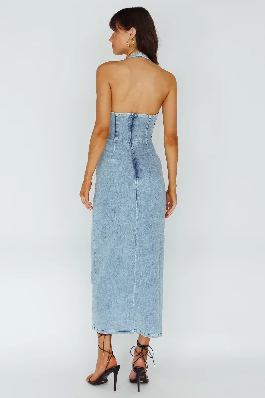 renita-halterneck-button-maxi-dress-denim-blue