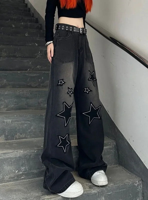 retro-patch-loose-straight-wide-leg-pants-jeans