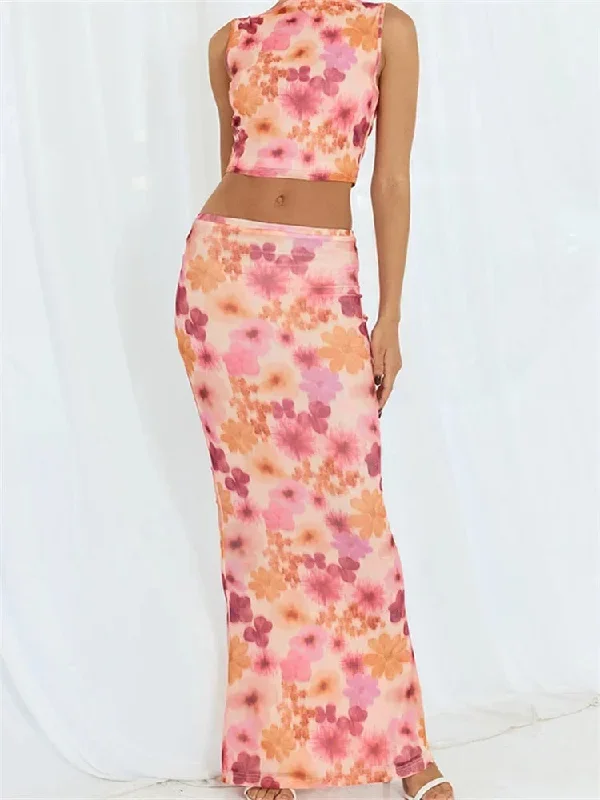 retro-sleeveless-o-neck-floral-print-tops-low-waist-long-skirts-suits