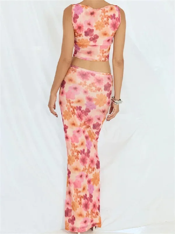 retro-sleeveless-o-neck-floral-print-tops-low-waist-long-skirts-suits