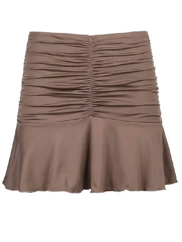 ruched-ruffle-mini-skirt