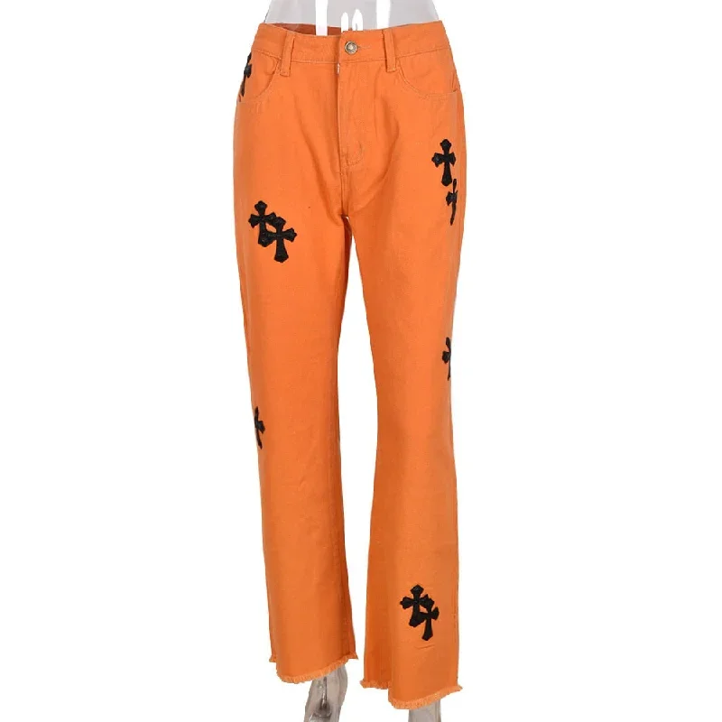 sifreyr-cross-embroidery-orange-jeans-women-low-waist-straight-streetwear-casual-baggy-jeans