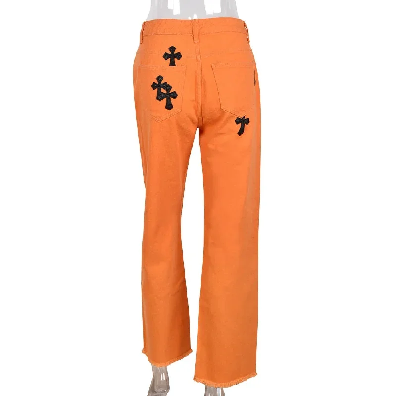 sifreyr-cross-embroidery-orange-jeans-women-low-waist-straight-streetwear-casual-baggy-jeans