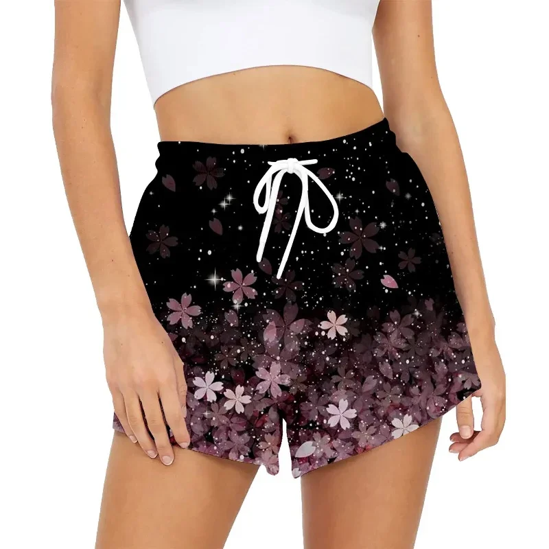 Slim Floral Festival Shorts