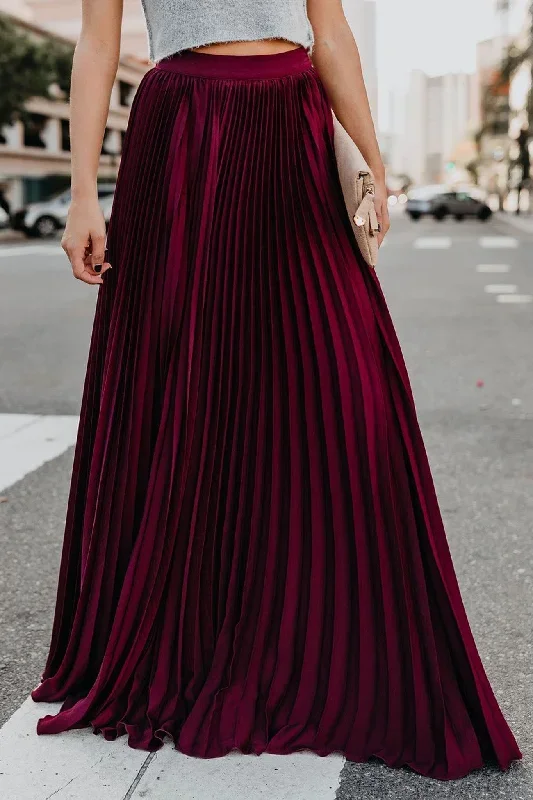 solid-color-high-waist-pleated-maxi-skirt