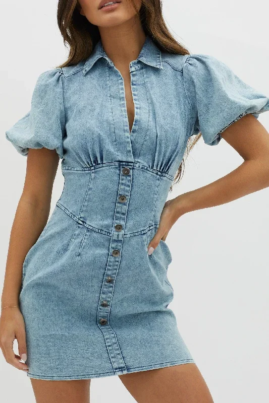 south-beach-puff-sleeve-collared-mini-dress-denim