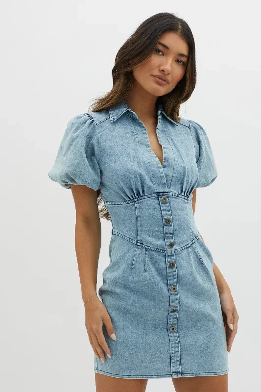 south-beach-puff-sleeve-collared-mini-dress-denim