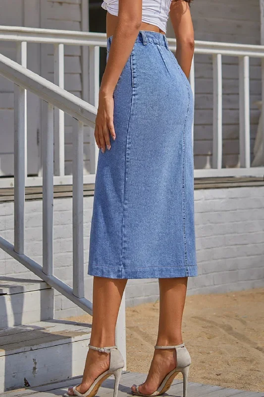 split-buttoned-denim-skirt