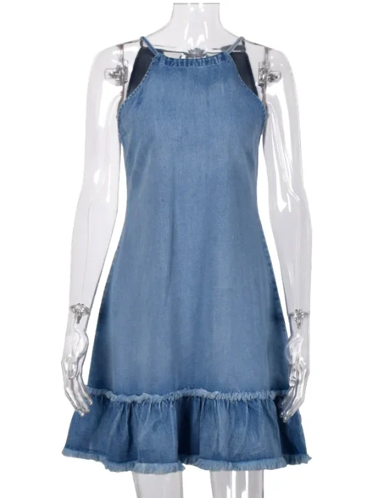 stunning-keyhole-casual-ruffles-slip-dress