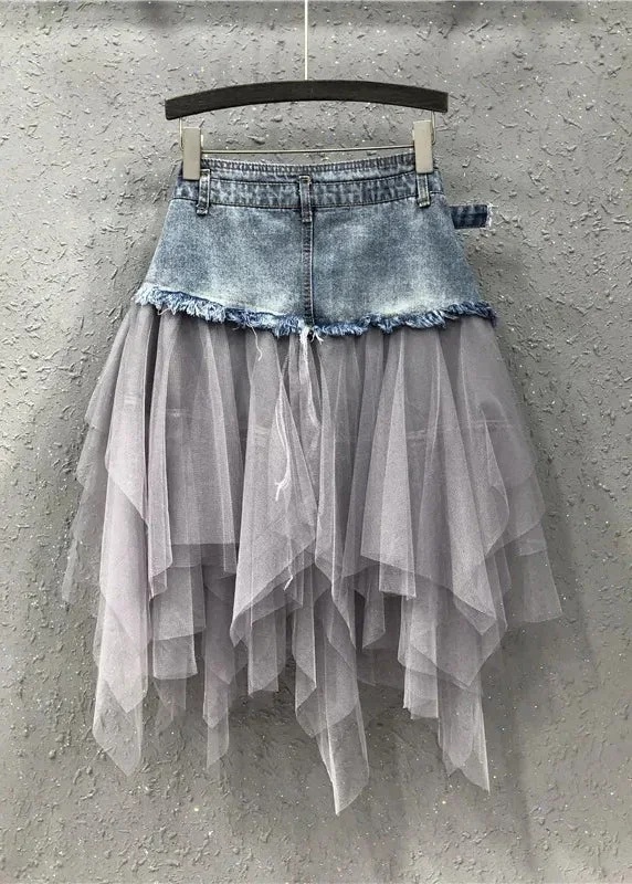 style-blue-asymmetrical-tulle-patchwork-denim-skirts-summer