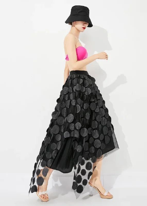 stylish-black-asymmetrical-exra-large-hem-tulle-a-line-skirts-summer