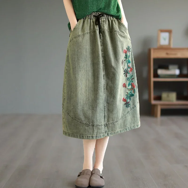 summer-retro-embroidery-cotton-denim-skirt