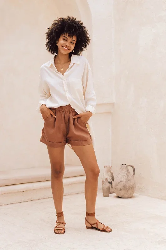 SUMMER Shorts - clay linen