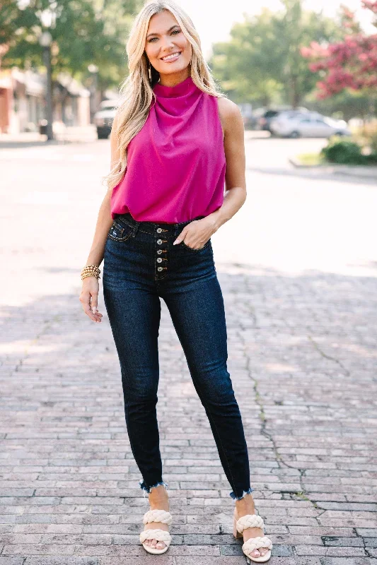 tell-your-story-magenta-pink-cowl-neck-tank