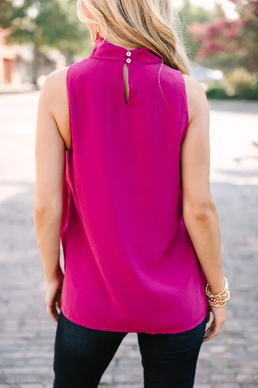 tell-your-story-magenta-pink-cowl-neck-tank