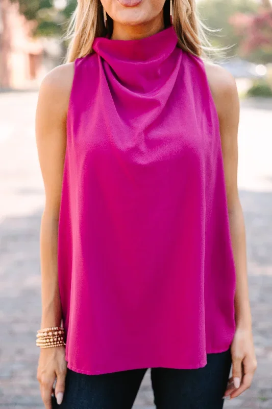 tell-your-story-magenta-pink-cowl-neck-tank