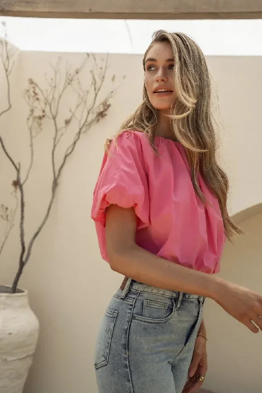 Tori Crop Top in Pink - FINAL SALE