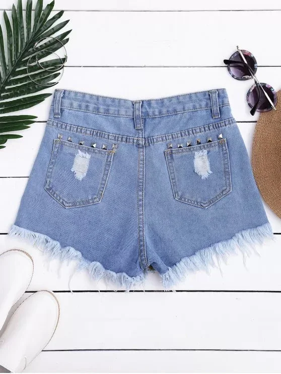 trendy-ripped-cutoffs-rivet-denim-shorts