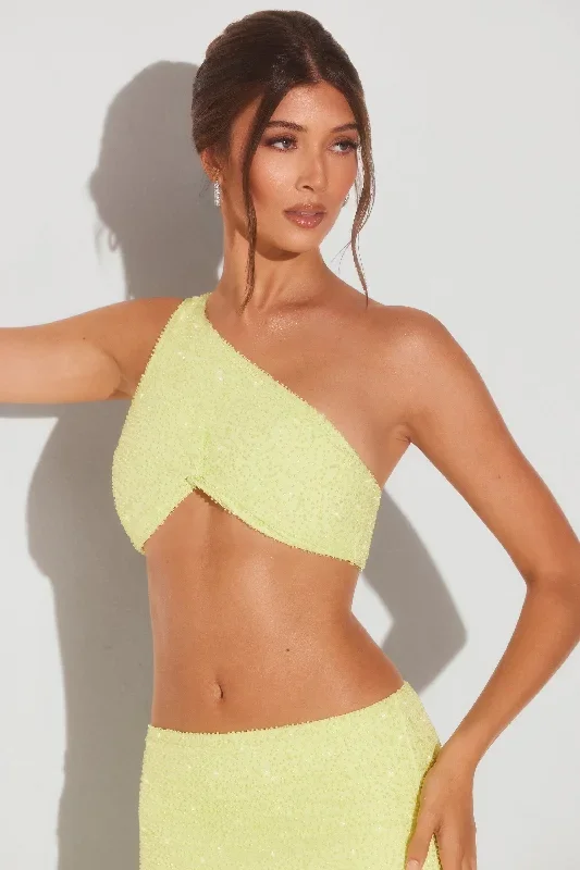 turin-one-shoulder-crop-top-lime-green