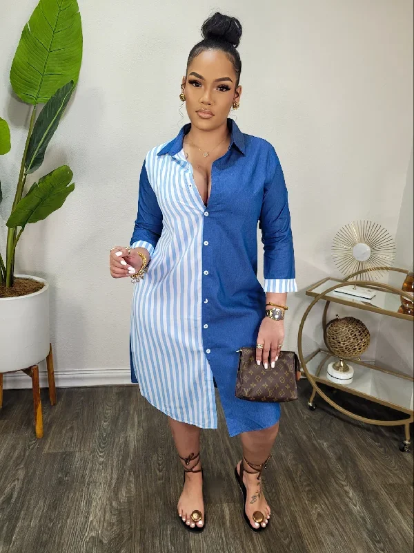 Urban Queen Denim Dress (Blue)