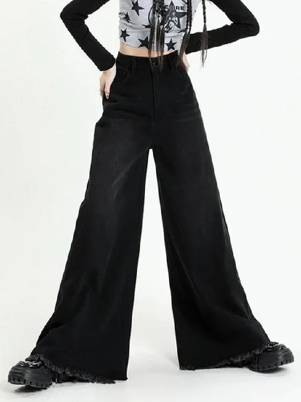 versatile-black-raw-edge-wide-leg-boyfriend-jeans