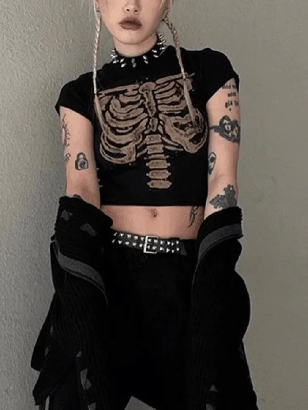 vintage-skeleton-printed-crop-top