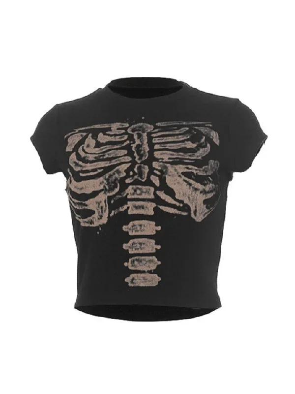 vintage-skeleton-printed-crop-top