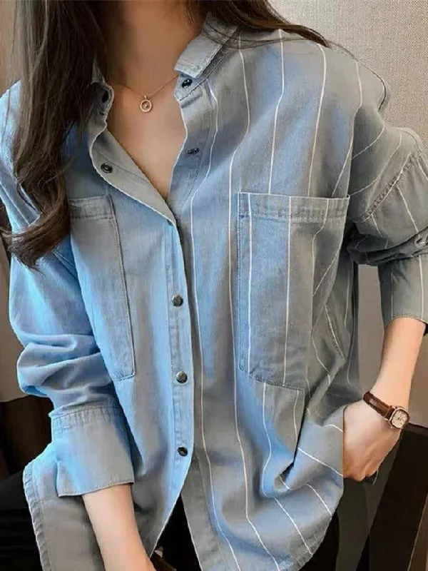 vintage-striped-splice-denim-blouses-shirts