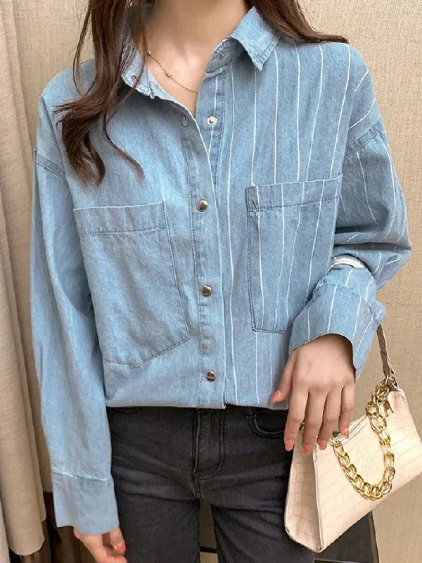 vintage-striped-splice-denim-blouses-shirts