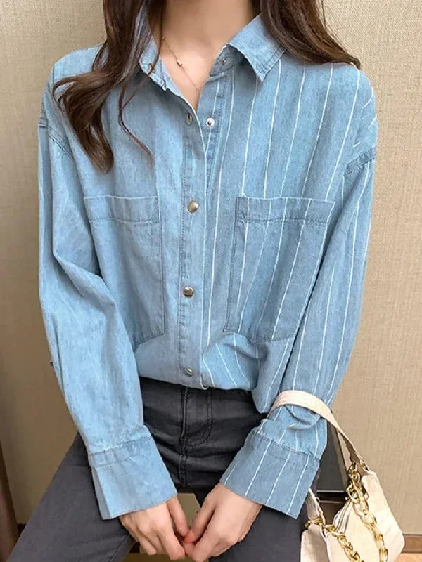 vintage-striped-splice-denim-blouses-shirts