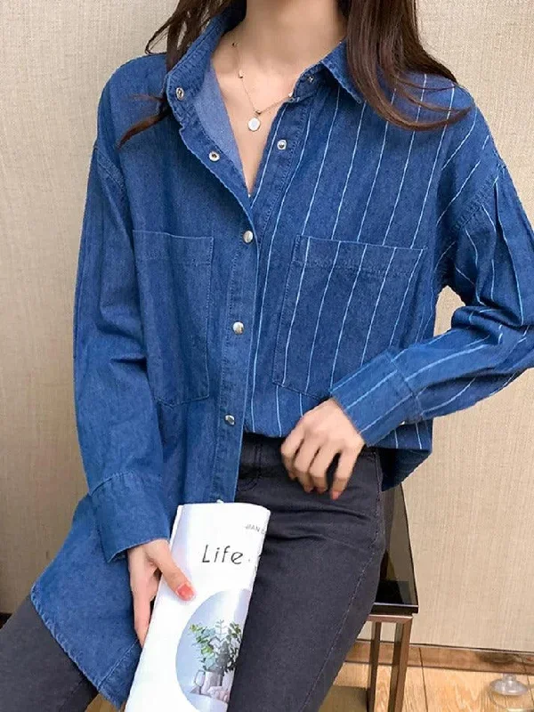 vintage-striped-splice-denim-blouses-shirts