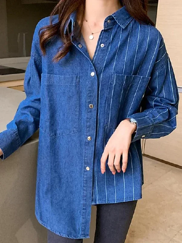 vintage-striped-splice-denim-blouses-shirts