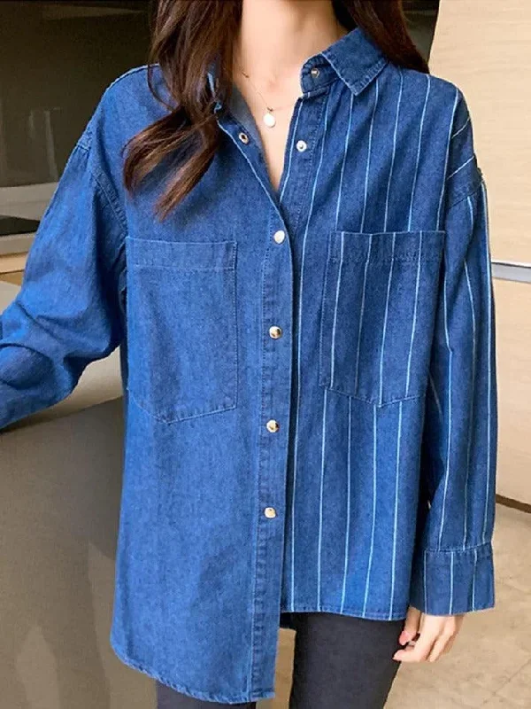 vintage-striped-splice-denim-blouses-shirts