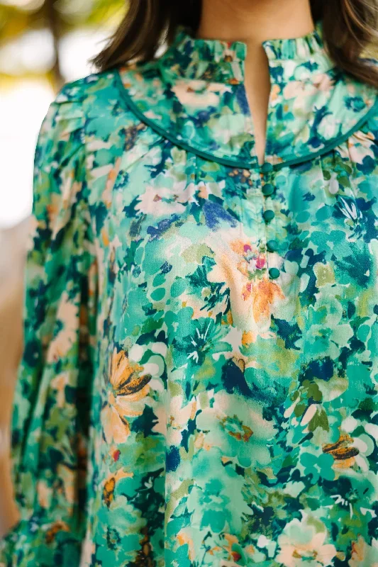 wherever-you-go-emerald-green-floral-blouse