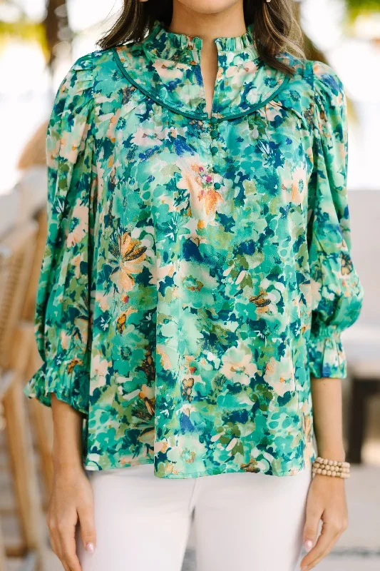 wherever-you-go-emerald-green-floral-blouse