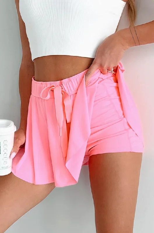 Winning At All Costs Tennis Skort (Neon Pink)