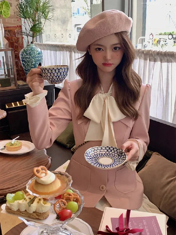 winter-elegant-two-piece-set-women-korean-fashion-bow-sweet-party-dress-set-female-long-sleeve-france-chic-mini-dress-suit-2023