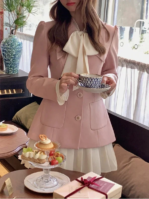 winter-elegant-two-piece-set-women-korean-fashion-bow-sweet-party-dress-set-female-long-sleeve-france-chic-mini-dress-suit-2023