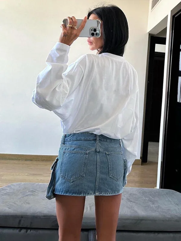 women-s-irregular-big-pocket-high-waist-zipper-denim-skirt