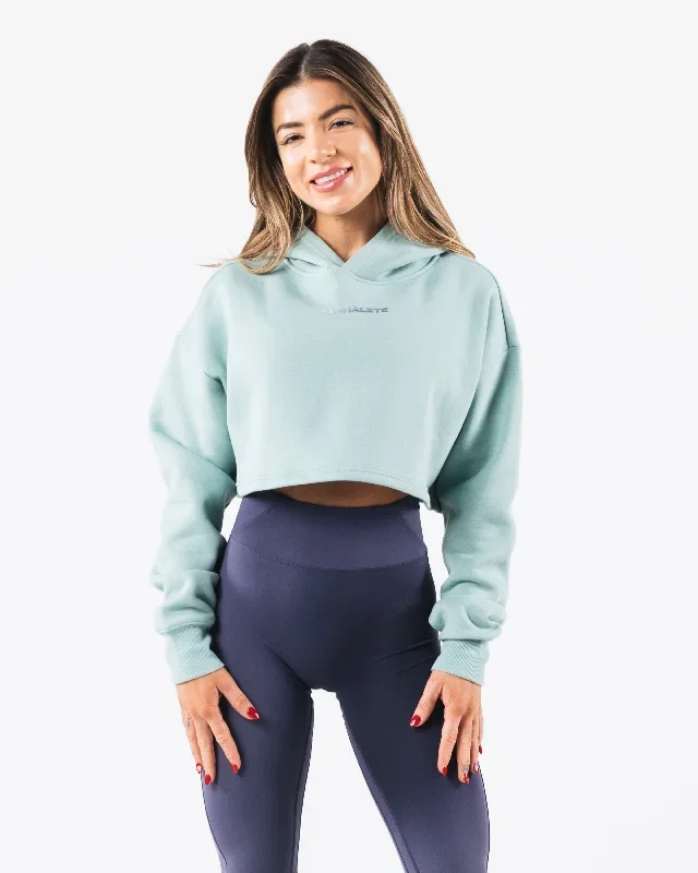 Trilogy Crop Hoodie - Celestial Blue